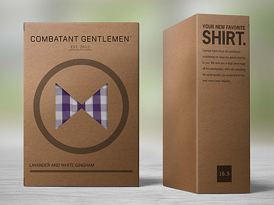 Combatant Gentleman — Shirt Packaging branding diecut dress shirt packaging typography