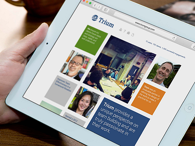 Trium Group branding concept design icon responsive typography website