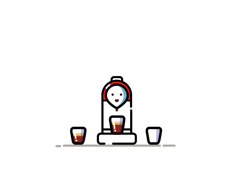 Cup of coffee icon icon animation