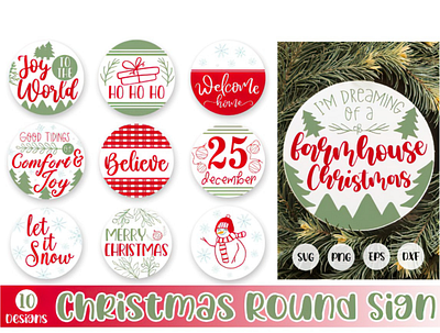 Christmas SVG, Round Sign Christmas SVG christmas door sign svg christmas merry christmas ornament svg christmas round sign christmas sign svg christmas svg farmhouse christmas sign funny christmas svg happy holidays svg round sign svg