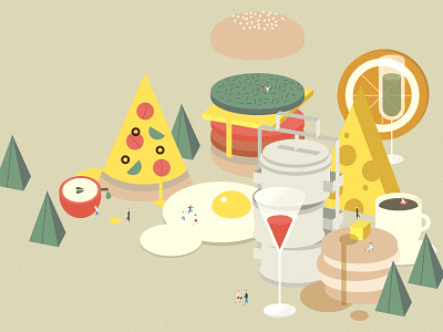 Illustration for Tiffin fb food illustration vector vector art