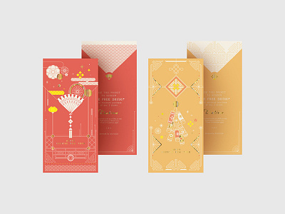 Chatime Angpau angpau illustration lines vector illustration