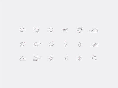 Weather icons iconography icons illustration line illustration ui weather icons