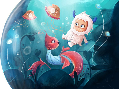 Children's illustration blue character character design children children book illustration childrens book childrens illustration creature digital art fish illustration illustrations kids ovean sea creature underwater water