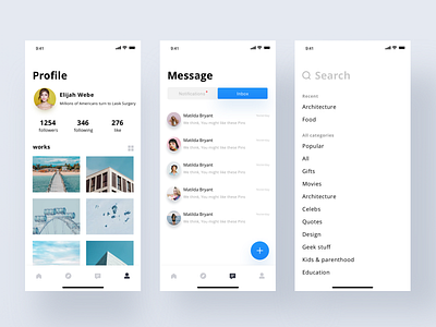 Picture social interaction | Daily UI app design sketch ui ux