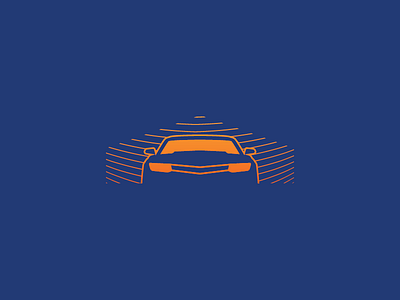 Automotive Logomark Concept automotive blue car gradient logo logomark orange