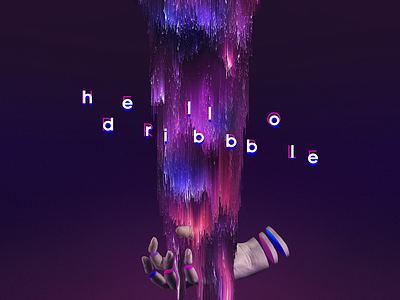 Hello, Dribbble! galaxy graphic design hello dribble wind