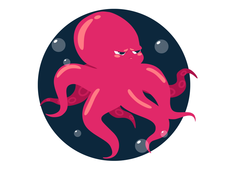 Octopus after affects graphic design illustraiton