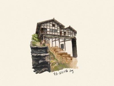Chongqing sketch architecture chognqing scenery sketch