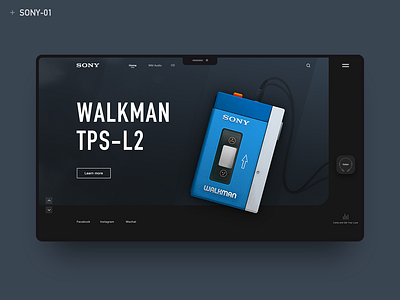 Sony Walkman 1 design icon illustration sony typography walkman web