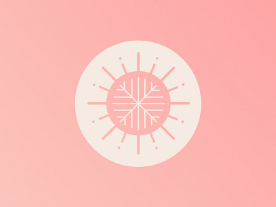 Snow Sun icon illustration logomark snow sun
