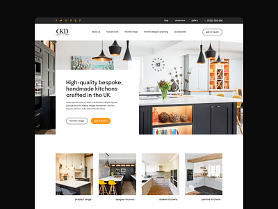 Kitchen Design Landing Page case case study design landing landing page ui ux web web design website