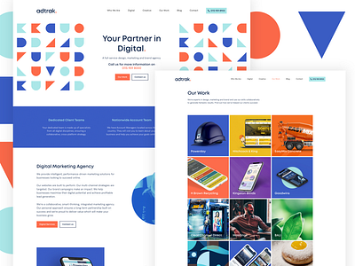 Adtrak 2020 Launch agency agency website branding case study design landing ui ux web web design website