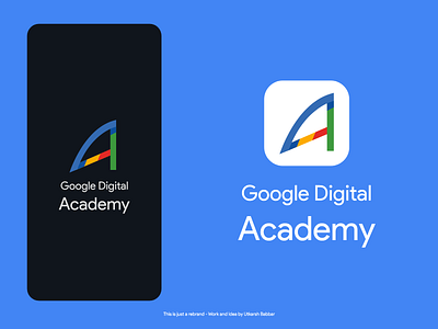 Google Digital Academy Logo Design academy app branding design google google design illustration logo