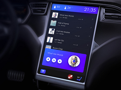 Tesla car interactive concept