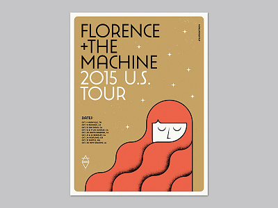 Florence + The Machine 2015 US Tour poster