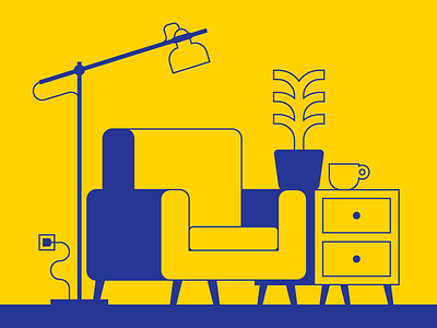 IKEA design flat furniture ikea illustration