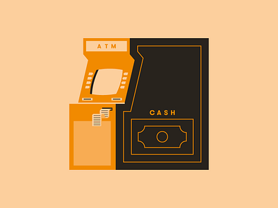 ATM bank credit design flat graphic illustration money