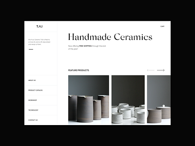 Handmade Ceramics Shop concept branding design logo minimal typography ui ux web website