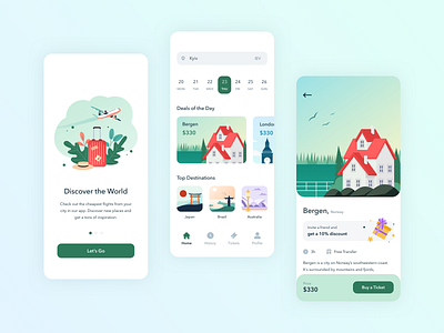 Travelling App app booking calendar design flight illustration ios list mobileapp offer onboarding onboarding ui tickets travel travel app typography ui ui ux ux vector