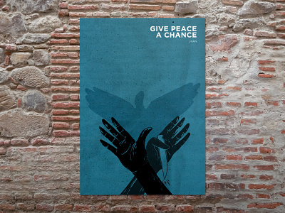 "GIVE PEACE A CHANCE" Poster Design ai design graphic design illustration peace poster posterdesign ps