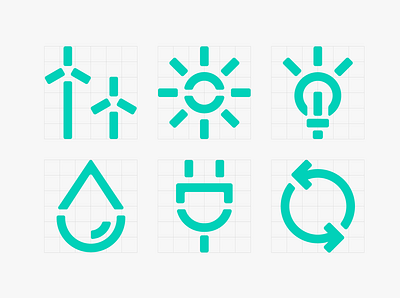 Ignitis icons elements energy grid icon icons identitydesign sustainable uxui