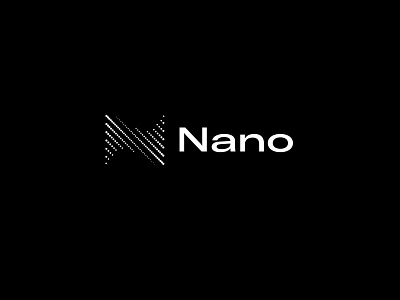 Nano wordmark banking branding dots fintech logo logotype minimal nano symbol wordmark