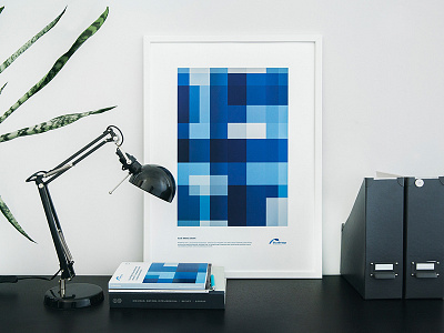 Bluebrige pattern blue bold colors design logo pattern poster studio workspace