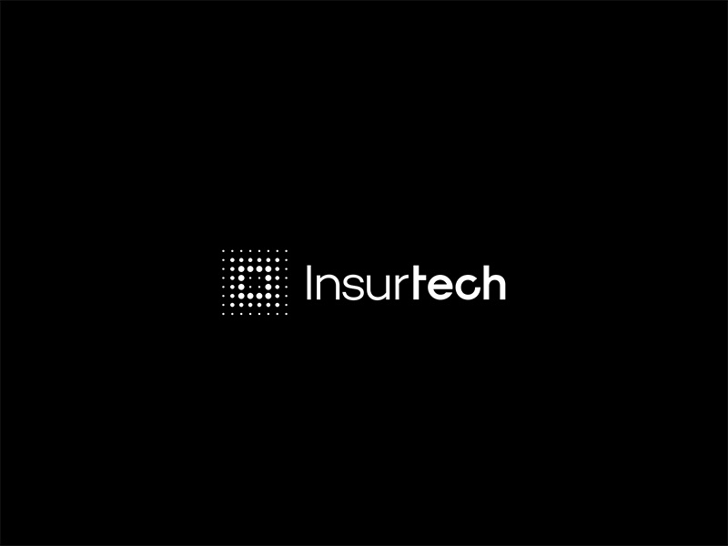 Insurtech security dots tech insurance minimal branding brand mark logo