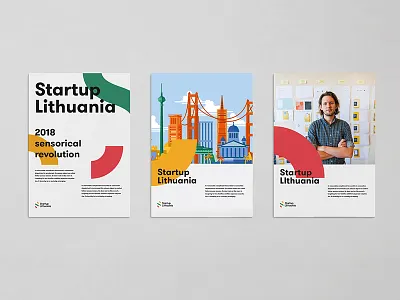 Startup Lithuania Identity system app blank brand branding business corporate editorial identity lithuania poster startup stationary