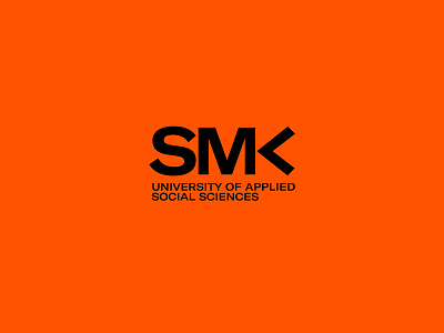 SMK University brand college. type education logo logotype s sans type