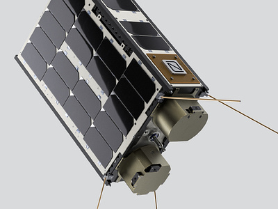 Nano Avionics 3d branding cgi clean cosmic re brand re branding render satelite space