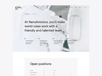 NanoAvionics clean corporate minimal web webdesign white