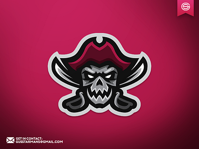 Pirate Skull Mascot Logo pirate pirate logo pirate mascot pirate mascot logo pirate skull mascot logo skull skull logo skull mascot logo
