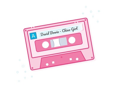 China Girl candy cassette design illustration mixtape music pink product