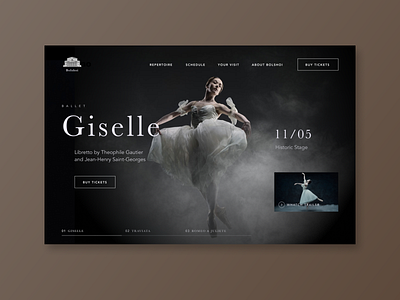 Bolshoi theatre website ballet classical redesign theatre theatrical web website website design