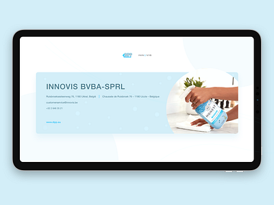 Innovis Landing Page belgium brussels cleaning cleaning company cleaning products contact contact page information informational landing page prodcuts responsive sketch uccle ukkel vue vuejs web webdesign website