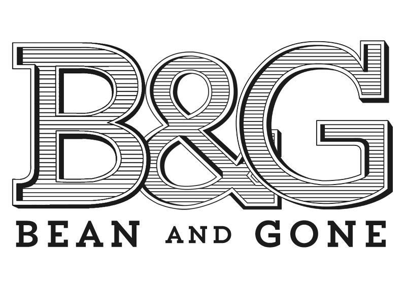 Bean & Gone logo concepting bean gone coffee hand lettering illustration slab typography