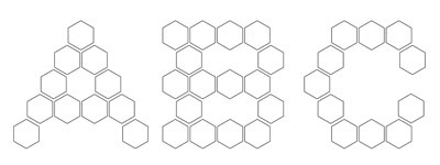 Hexface STRD font grid hexagon type