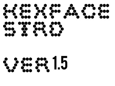 Hexface STRD font graphic design hexagon typography