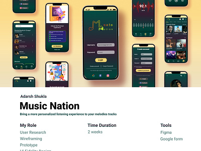Music Nation- a simplified music app app branding design graphic design illustration logo typography ui ux vector