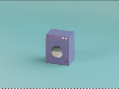 Washing Machine 3d art animation blender3d design illustration motion
