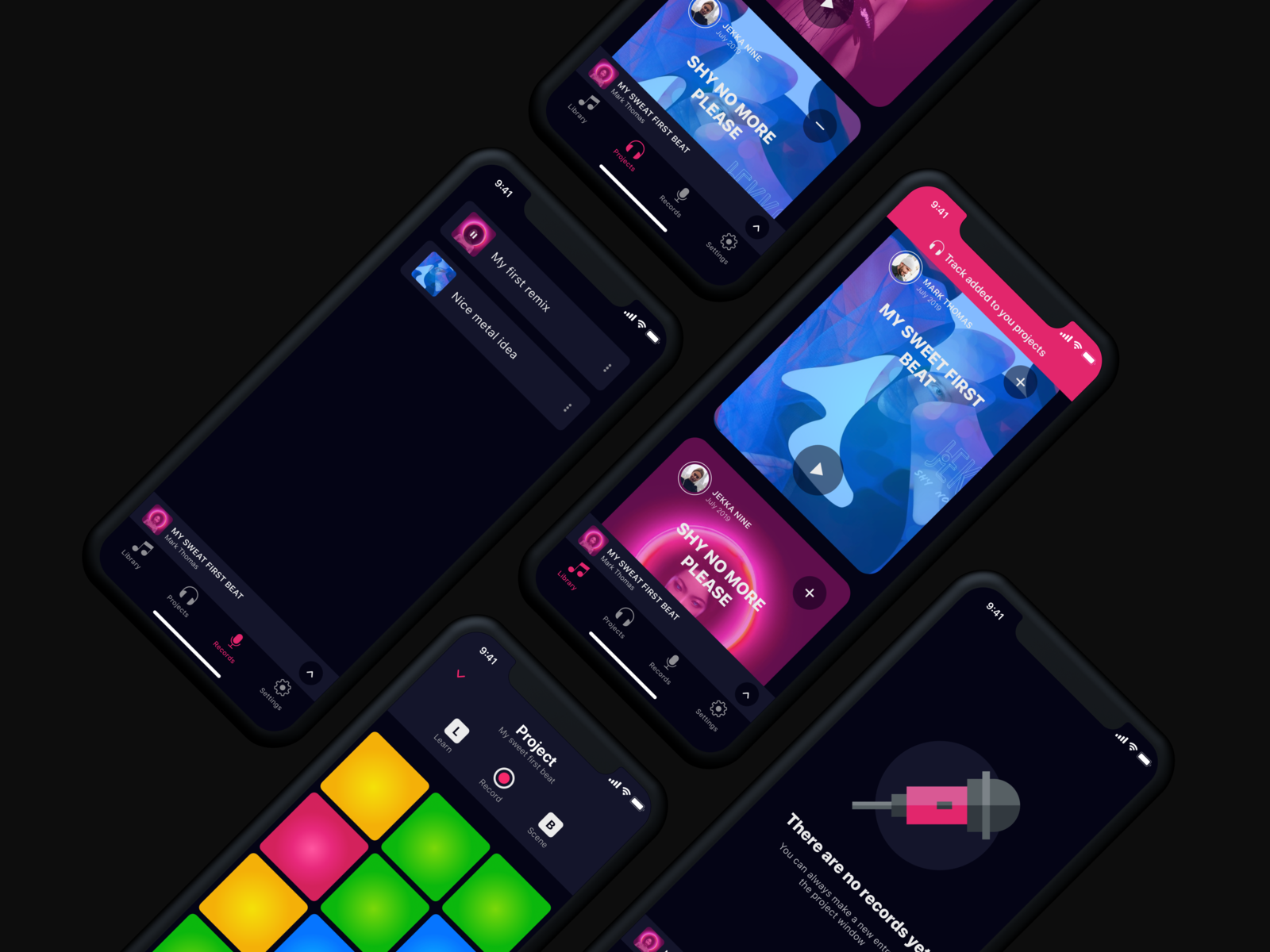 Drum machine app (2) Daily UI by Alexey Karataev on Dribbble