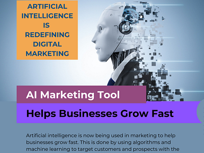 artificial intelligence in digital marketing graphic design infography typography