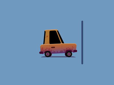 Dirty/Shiny Car 2d animation vector