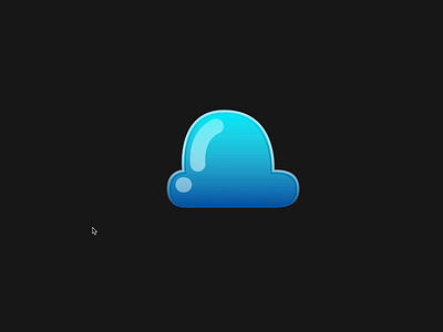 Rain Icon 2d animation bones cloud design icon rain vector weather