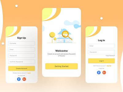 Buy or Rent House Sign Up Page #dailyui #001 001 app buy house dailyui design dribble dribbler figma graphic design login page rent house sign up page sumrit sumrit chauhan ui welcome page