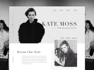 Kate Moss landing page