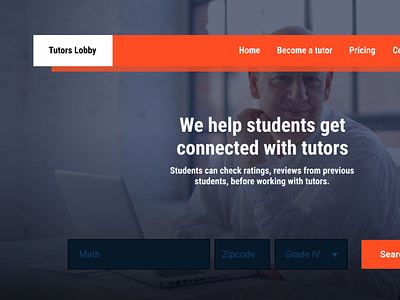 Banner Designs banner blue design orange student teacher tutor web website