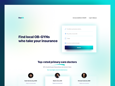 Landing Page Design for Medical/Doctors/Hospitals/Dent app design experience interface ui user ux